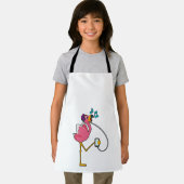 Tablier Flamingo at Music with Headphone (Insitu)