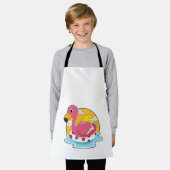 Tablier Flamingo at Swimming with Lifebuoy (Porté)