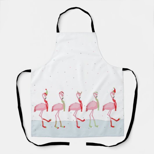 Tablier Flamingo de Noël (Recto)