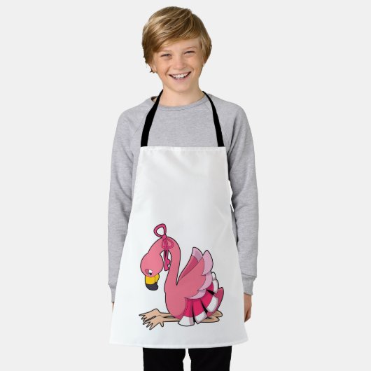 Tablier Flamingo with Ribbon (Porté)