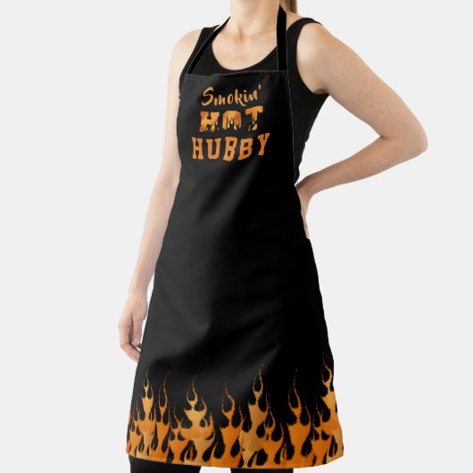 Tablier Flammes barbecue SMOKIN' HOBBY HUBBY (Insitu)