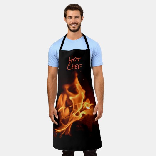 Tablier Flammes Blade Chef Chaud (Porté)