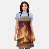 Tablier Flammes de cheminée cosy (Porté)