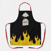 Tablier Flammes de feu de cuisine Hottie (Recto)