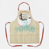 Tablier Flammes de neige à pâte de pâtisserie de Noël (Recto)