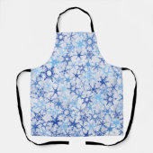 Tablier Flammes de neige bleues gelées (Recto)