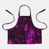 Tablier Flammes De Neige Profondes Violettes Lumineuses Va (Recto)