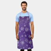 Tablier Flèche blanche Améthyste violet (Porté)