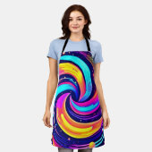 Tablier Flèche cosmique colorée (Porté)