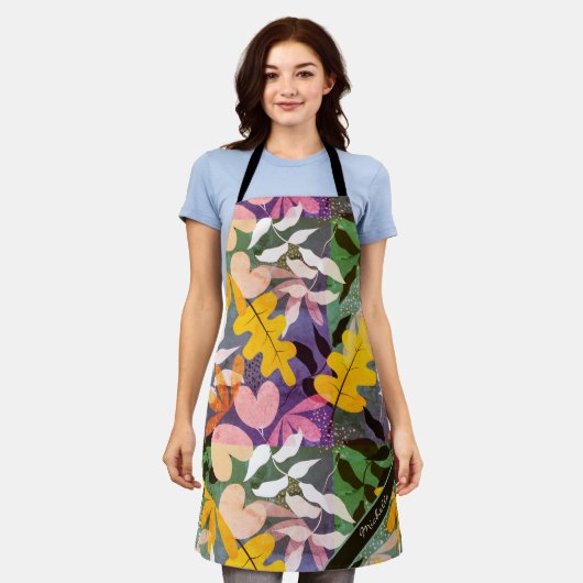 Tablier Fleur abstrait d'automne (Porté)