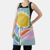 Tablier Fleur abstraite Dandelion Blocs de couleur Moderne (Insitu)