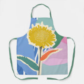 Tablier Fleur abstraite Dandelion Blocs de couleur Moderne (Recto)