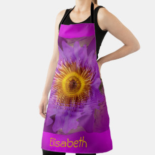Tablier fleur asiatique en lilas