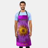 Tablier fleur asiatique en lilas (Porté)