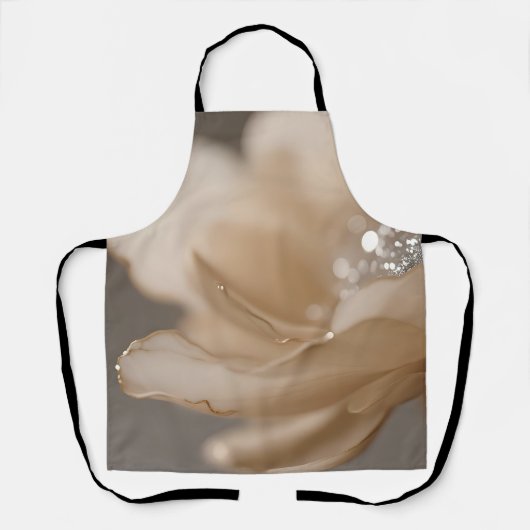 Tablier Fleur beige élégante en gros plan (Recto)