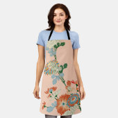 Tablier Fleur Chrysanthemum, Design japonais (Porté)
