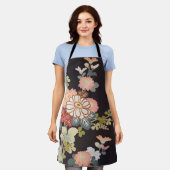 Tablier Fleur Chrysanthemum, Design japonais (Porté)