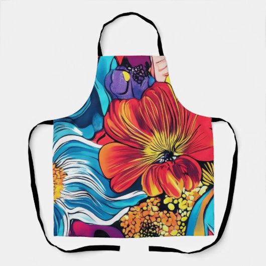 Tablier Fleur colorée (Recto)