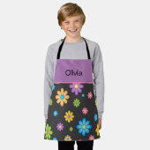 Tablier Fleur colorée fille puissance Hippie personnalisée (Porté)