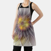 Tablier Fleur colorée lumineuse, fractale moderne abstrait (Insitu)