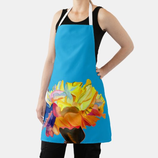 Tablier Fleur d'aquarelle couleur carnation (Insitu)