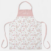 Tablier Fleur d'aquarelle rose pâle (Recto)