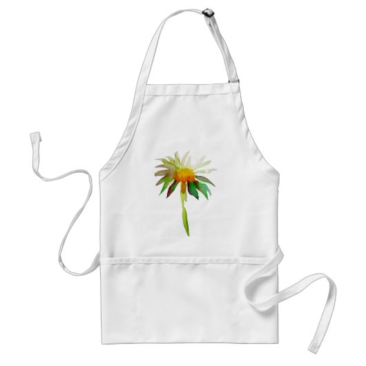 Tablier Fleur d'art aquarelle moderne Daisy (Devant)