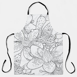 Tablier Fleur de coloriage motif sans joint de Saxifrage