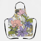 Tablier Fleur de cuisine nana été sur l'arrière - plan bla (Recto)