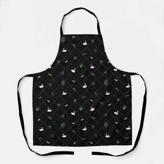 Tablier Fleur de cygne noir (Recto)