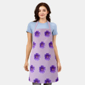 Tablier Fleur de géranium violet Motif sans couture sur Ap (Porté)