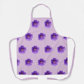 Tablier Fleur de géranium violet Motif sans couture sur Ap (Recto)