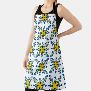 Tablier Fleur De Lis Azulejo Motif