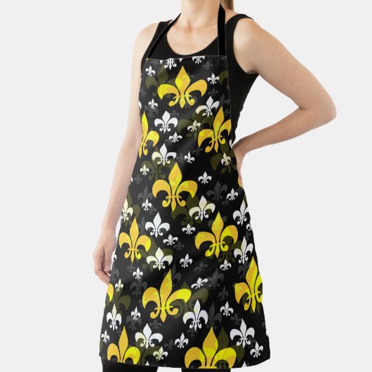 Tablier Fleur De Lis Blanc Jaune (Insitu)