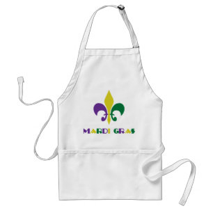 Tablier ~ Fleur De Lis de mardi gras