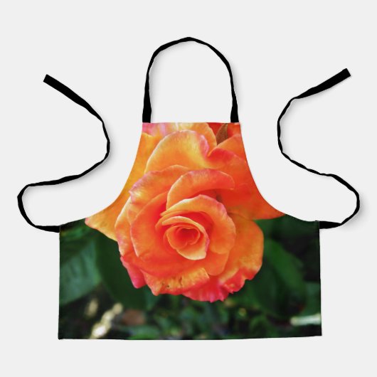 Tablier Fleur de rose orange (Recto)