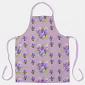 Tablier Fleur de Shabby Lilac Pansy fleurie Cuisine Apron (Recto)