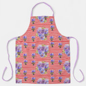 Tablier Fleur de Shabby Rouge Pansa floral Cuisine Apron (Recto)