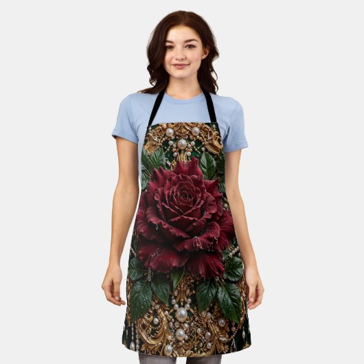Tablier Fleur de style gothique victorien (Porté)