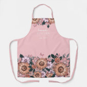 Tablier Fleur de tournesol floral Nom de la femme Apron (Recto)