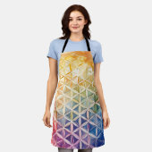 Tablier Fleur de vie - Peinture aquarelle (Porté)