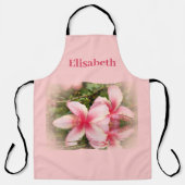 Tablier fleur d'hibiscus rose dans l'eau (Recto)