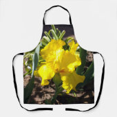 Tablier Fleur d'Iris Jaune, Pleine Impression (Recto)