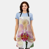 Tablier Fleur d'orchidée violette pastel élégante (Porté)