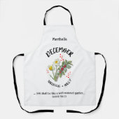 Tablier Fleur du mois de naissance DÉCEMBRE Nom personnali (Recto)
