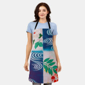 Tablier Fleur et eau courante, design japonais (Porté)
