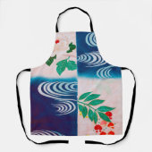 Tablier Fleur et eau courante, design japonais (Recto)