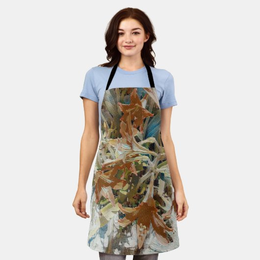 Tablier Fleur exotique (Porté)