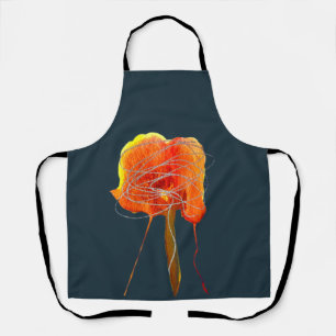 Tablier Fleur florale gribouillante Abstraite art moderne