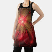 Tablier Fleur fractale de fansy rouge (Insitu)